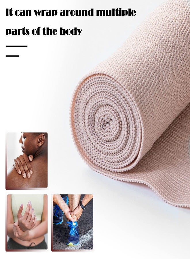OBTANIM 6 Rolls Elastic Bandage Wrap with 12 Extra Clips, 6 Inch X 15ft Compression Bandage Stretch Tape for Medical, Athletic Sport, Wrist, Arm, Leg Sprains, Calf, Ankle & Foot - Image 3